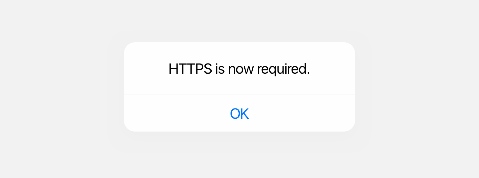 HTTPS is now required